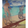 RUBENS GERSHMAN - Ciclistas - OST - Assinado no verso - dat 1980 - 120 x 140 cm.