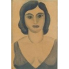 ISMAEL NERY - Figura feminina , guache , assinado no canto inferior direito , participou da exposição Ismael Nery - Dan Galeria .