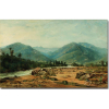 Benedito Calixto.<br>Rio Cubatão e Serra do Mar. Óleo sobre tela, 48 cm x 75 cm. Assinado e datado embaixo à direita: B. Calixto / 1896. <br>Reproduzido no catálogo da exposição realizada pela Dan Galeria em dezembro de 1984. Ex coleção: Jorge Gabrielli Z. Calixto.<br>