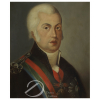 Retrato de D. João VI, Príncipe Regente. - Óleo sobre tela, 50 cm x 42 cm. Sem assinatura.