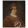 Retrato do Papa Clemente XI. - Óleo sobre tela, 73,3 cm x 61,3 cm. Sem assinatura.