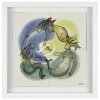 Mario Zanini - Três Sereias. Composição com quatro azulejos; 30 cm de lados, cada. Assinado embaixo à direita: Osirarte Exec Zanini.