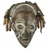 Arte Africana. - Máscara Pwo Chokwe Zaire, de madeira; 33,5 x 21 cm. Congo, África, séc. XX. - Origem: Ex-coleção Edgar Clat Gaspar.