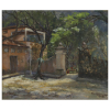 Anne Marie Nivouliés de Pierrefort. (Toulon, França, 1879 - Rio de Janeiro, 1968). Largo do Boticário, Rio de Janeiro. Óleo sobre tela. 46 cm x 55 cm. Assinado embaixo à direita: Nivouliés de Pierrefort. 