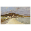 Antonio Parreias. (Niterói, 1860 - 1937). Praia São Domingues. Gragoatá, Niterói. RJ. Óleo sobre tela, 30,5 cm x 49,2 cm. Assinado e datado embaixo à esquerda: Parreiras 1905.