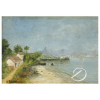 Henrique Tribolet. (Rio de Janeiro, 1862 - 1908).<br>Urca. Óleo sobre madeira, 19,5 cm x 29,5 cm. Assinado e datado embaixo à esquerda: H. Tribolet 1905.