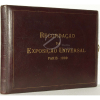 Álbum de época Recordação da Exposição Universal Paris - 1889. 50 fotografias med. 22,5 x 28,5 cm, tituladas ao centro, assinadas J. D Firma de fotografia ativa a época., com importante registro histórico da participação do Brasil na Exposição Universal de 1889, fotografia número 22, titulada 27, Exposition 1889 - Le Brésil - J. D., ocasião da Inauguração da Torre Eiffel, ricamente registrada neste álbum, pela empresa francesa de fotografia J. D., exemplar semelhante catalogado na National Gallery of Art - U.S.A. e na Biblioteca Nacional Francesa (B.N.F). Álbum em grande formato, encadernação contemporânea em pleno couro marrom com fecho em metal original de época em excelente estado. Med. 34 x 44 (álbum); 41 x 32 (pranchas); 22,5 x 28,5 (fotografias). Todas assinadas J.D. e tituladas como as do exemplar da B.N.F. 