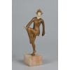 L. BARTHELEMY - Dançarina Oriental - escultura em bronze e marfim - 21 cm de altura c. 1925