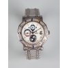 CORUM Admiral's Cup Marees - caixa e pulseira em ouro branco e brilhantes - fases da Lua e data, 4 cm - acompanha caixa - C. 2003<br />