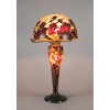 ÉMILE GALLÉ (1846-1904) – Abatjour com motivos florais nas tonalidades âmbar e vermelho – Alt. 60 cm X Diâm. 30 cm – França, C. 1900<br />