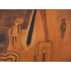 CARLOS VERGARA - Figuras - T.M. s/cartão colado em eucatex - 56 x 75 cm - a.c.i.d. 1967 - com etiqueta do atelie do artista.