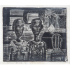 SAMICO, Gilvan - Interior com casal - xilogravura II - 15 x 18 cm - a.c.i.e. 1958 - Um exemplar reproduzido na pg. 39 do catalogo da exposição Samico 40 anos de gravura realizada no CCBB do Rio de Janeiro em 1997. 