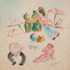 CICERO DIAS - Sem título - guache sobre papel - 30 x 30 cm - a.c.i.d. 1930 - ex-coleção Cito Mendes Caldeira
