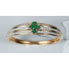 Van Cleef & Arpels - pulseira de ouro amarelo 18k, esmeraldas e diamantes - lapidação brilhante regulando 3,50ct no total - cerca de 36,0g