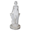 Escultura orientalista em mármore de Carrara representando Odalisca - s/ assinatura - altura, 120 cm - Itália, séc. XIX