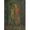 REBOLO, Francisco - Casal - óleo sobre eucatex - 75 x 55 cm - a.c.i.d. 1965 - com selo da retrospectiva do artista, 40 anos de arte, na fundação cultural do Distrito Federal - ex. coleção Leonardo Sisla