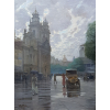 DALL´ARA, Gustavo - A catedral (Rua 1º de Março - Rio de Janeiro) - óleo sobre tela - 75 x 56 cm - assinado e datado 1917 - ex-coleção, Pedro Marcondes Rezende