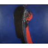 MABE, Manabu - Abstrato preto e azul - óleo sobre tela - 73 x 90 cm - a.c.i.e. 1970 - Obra registrada no Instituto Manabu Mabe