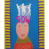 FARNESE - Sou Linda - óleo sobre eucatex - 73 x 60 cm - a.n.v. - situada Barcelona 1973 