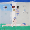 FLORIANO TEIXEIRA - Cultura, Ar cor luz e paz - óleo sobre tela - 55 x 55 cm - a.c.i.e. 1974 - com etiqueta da A GALERIA