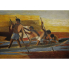 GEORGINA DE ALBUQUERQUE - Sem titulo - O.S.T. - 114 x 158 cm - A.C.I.D. - 1958 - Com carimbo do Salão Nacional de Belas Artes - Rio de Janeiro.