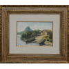 BENEDITO CALIXTO - Cabana de pescador - O.S.T. - 23 x 33 cm - A.C.I.D. - 1911 - (Com certificado do Celso Calixto Rios) - Neto do artista.