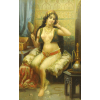 JOSEPH SEDLACEK (1789-1845) – “Odalisque” – Belíssima pintura representando odalisca em trajes sensuais. Óleo sobre tela assinado no canto inferior direito, J. Sedlacek - Austria, séc. XIX – 130 x 82 cm. 