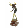 Ferdinand PREISS, Johann Philipp (1882 – 1943) – “Champagne Dancer” – Rara escultura de bronze patinado e marfim, sobre base de mármore. Assinada na base, F. Preiss - França, c. 1935 -39 cm de altura -Reproduzida em : ”Art Deco and Other Figrures”, de Bryan Catley, à pág. 279 / “Art Deco Sculpture”, de Victor Arwas, à pág. 169 / “Ferdinand Preiss , Art Deco Sculptor”, de Alberto Shayo, à pág. 172. 
