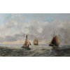 EDOARDO de MARTINO (1838-1912) – “Marinha” - Óleo sobre tela, assinado, E. de Martino no canto inferior esquerdo – 45 x 72 cm. 