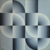 YVARAL - sem título - O.S.T. - 70 x 70 cm - A.C.I.E <br />Biografia: Jean-Pierre Vasarely (1934–2002), conhecido profissionalmente como Yvaral, filho de Victor Vasarely, era um artista frances que assim como seu pai trabalhaou nos campos de op-art e da arte cinética a partir de 1954. <br />Yvaral estudou artes gráficas e publicidade nas Ecole des Arts Appliques entre 1950 e 1953.