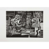 Roberto Burle Marx<br>Composição – 56 x 76 cm – Litografia <br>Ass. CID e Dat. 1984 – Sem Moldura