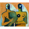 Ismael Nery<br>Casal Cubista – 16 x 19 cm – Aquarela – Ass. CID<br>Com as iniciais da inventariante da obra do artista Maria Lacerda e o n° 238 no verso.<br>Reproduzido no catálogo da Soraia Cals em dezembro de 2004