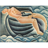 Vicente do Rego Monteiro<br>Leda e o Cisne - 95 x 124 cm - AST - Ass. CIE - Década 1960<br>Reproduzido em duas páginas diferentes no livro do artista Vicente do Rego Monteiro - Olhar sobre a década de 1960, por Jacob Klintowitz sob o código 38