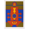 Rubem Valentim<br>Emblemas – 100 x 70 cm – Gravura – Ass. CID e Dat. 1989 – Sem Moldura