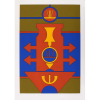 Rubem Valentim<br>Emblemas – 100 x 70 cm – Gravura – Ass. CID e Dat. 1989 – Sem Moldura
