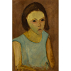 Pancetti - Menina - 47 x 31,5 cm - Óleo sobre Cartão Colado em Eucatex – Ass. CIE e Dat. 1941