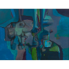 Roberto Burle Marx - Composição – 112 x 148 cm – Óleo sobre Tela – Ass. CID e Dat. 1987