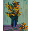 Inimá de Paula - Os Girassóis de Van Gogh – 100 x 80 cm – Óleo sobre Madeira – Ass. CSD – Década de 1960