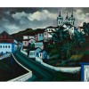 Inimá de Paula - Paisagem de Ouro Preto – 100 x 120 cm – OST – Ass. CIE - Circa 1963 – Esta obra está reproduzida no Raisonné Volume I, na pág. 107, código PUC10139