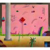 Gonçalo Ivo - Mambo – 170 x 190 cm – Liquitex sobre Eucatex – Ass. Verso e Dat. 1981 - Participou da exposição individual do artista na Galeria Contemporânea, no Rio de Janeiro, em 1983. Acompanha certificado de autenticidade emitido pelo artista