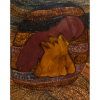 Siron Franco - Na Cama – 150 x 120 cm – Óleo sobre Aglomerado – Ass. Verso e Dat. 1976 - Acompanha documento de autenticidade emitido pelo artista. Apresenta selo no verso da Paulo Darzé Galeria de Arte.