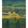 <p>Lorenzato - Pôr do Sol com Nuvens Fantásticas – 40 x 33 cm - Óleo Sobre Tela Sobre Eucatex - Ass. Canto Inferior Direito e Dat. 1975</p>