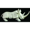 Leopoldo Martins<br />Rinoceronte – 96 x 41 x 33 cm<br />Hortoftálica polida branca – Ass. Base