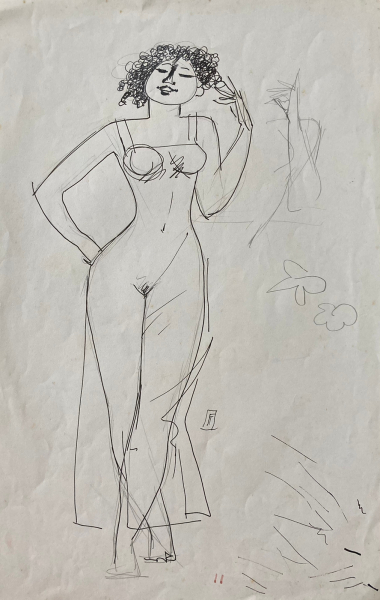 Floriano Teixeira. Desenho. 33x22cm — Floriano de Araújo Teixeira